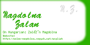 magdolna zalan business card